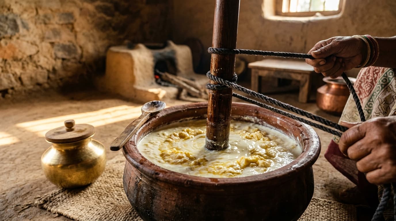 The Sacred Art of Valona: Why Traditional Bilona Churning from Curd (Dahi) Creates the Purest A2 Ghee